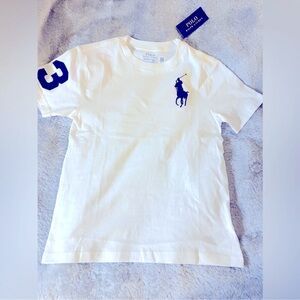 Polo by Ralph Lauren white T-shirt. Right now.